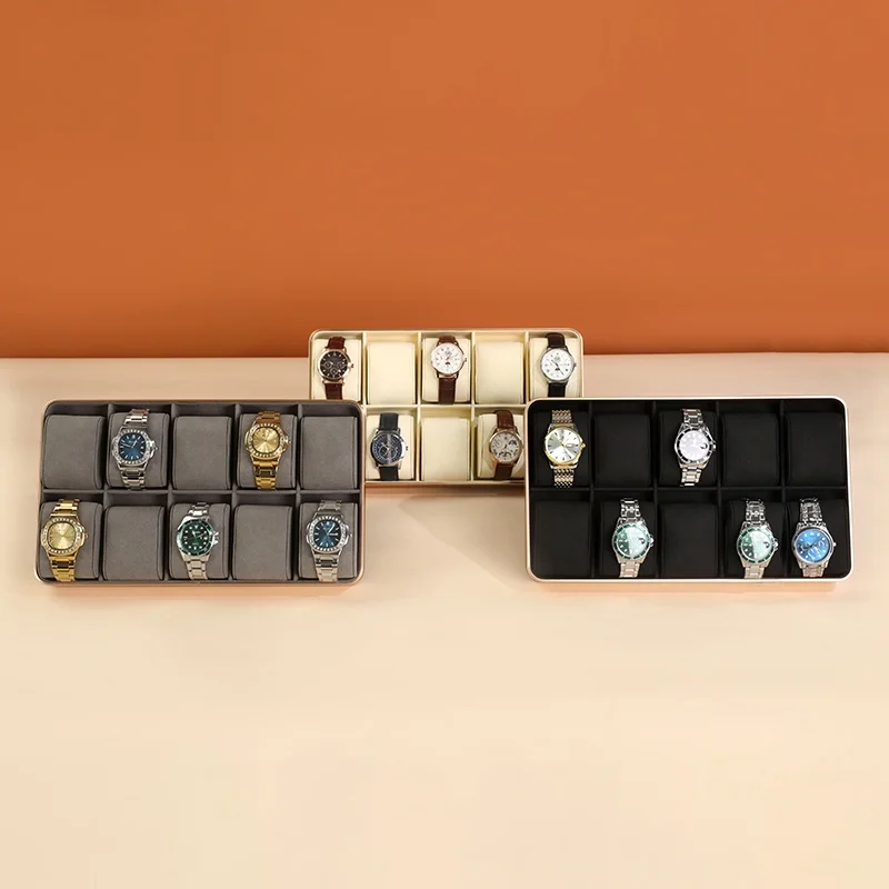10 Slots luxulry watch organizer Tray Jewelry Shop Organizer Show Stand With Metal Frame
10 Slots luxulry watch organizer Tray Jewelry Shop Organizer Show Stand With Metal Frame