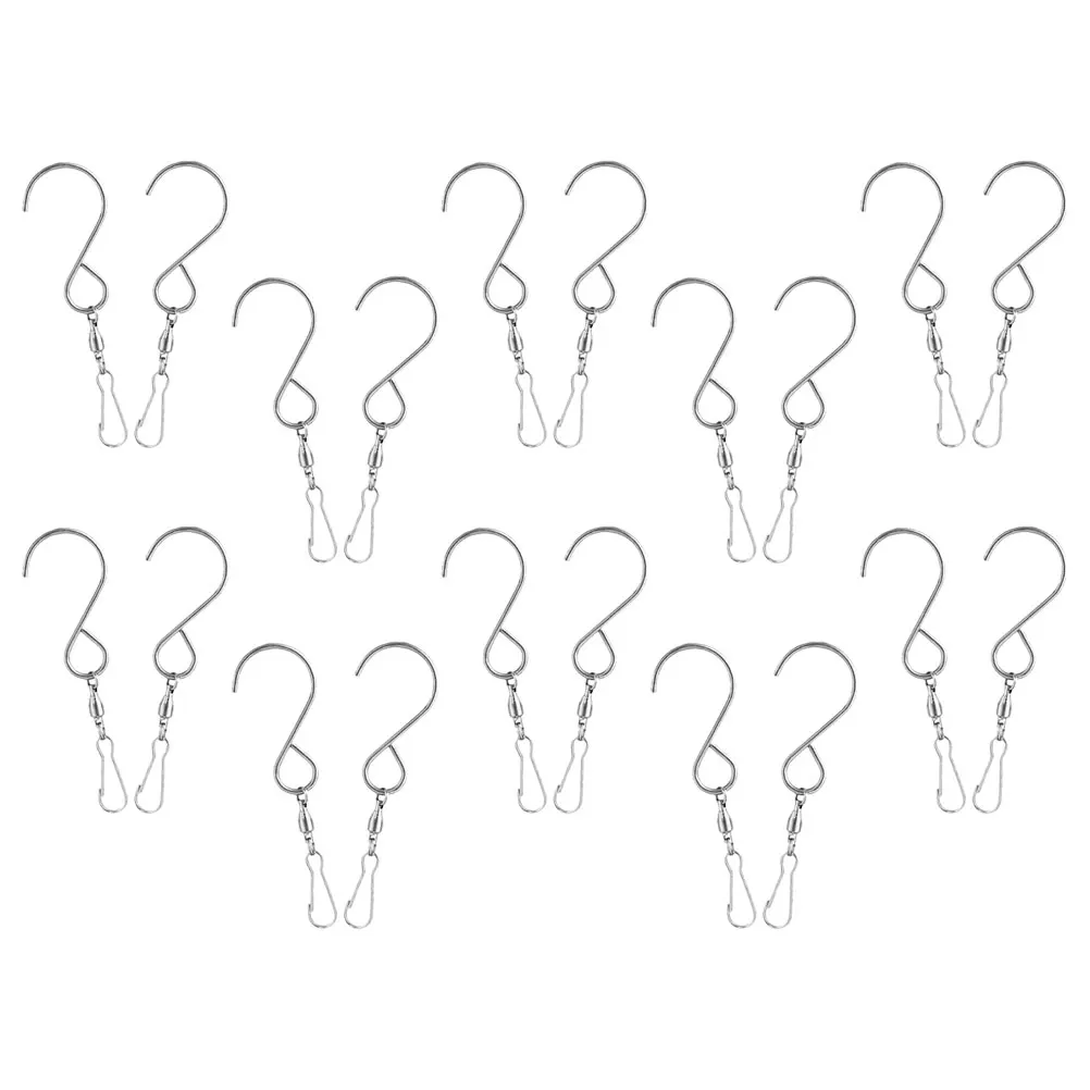20pcs Stainless Hooks Bearing Hook Durable Rotating S for Wind Chimes Lanterns Bells Hanging Accessories Display
20pcs Stainless Hooks Bearing Hook Durable Rotating S for Wind Chimes Lanterns Bells Hanging Accessories Display