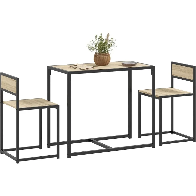 HOMCOM 3-Piece Industrial Dining Table Set for 2, Kitchen Table and Chairs, Dining Room Sets for Small Spaces, Oak
HOMCOM 3-Piece Industrial Dining Table Set for 2, Kitchen Table and Chairs, Dining Room Sets for Small Spaces, Oak