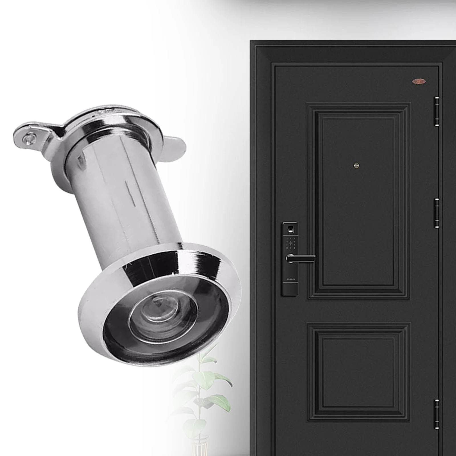 1 Pcs Wide Angle Door Peephole Viewer, Metal Housing, 4.7*3.2*1.9cm Angle Adjustable Threaded Tube, Convenient Installation
1 Pcs Wide Angle Door Peephole Viewer, Metal Housing, 4.7*3.2*1.9cm Angle Adjustable Threaded Tube, Convenient Installation