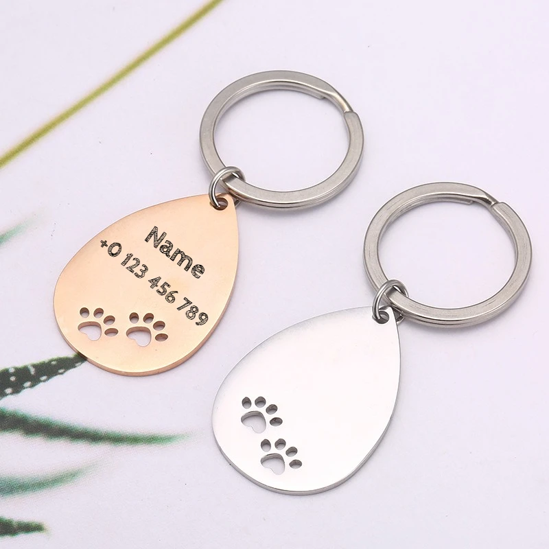 304 Stainless Steel Keychain Pet Dog Footprint Foot Can Be Diy Engraved Name Water Drop Shape Pendant Key Chain
304 Stainless Steel Keychain Pet Dog Footprint Foot Can Be Diy Engraved Name Water Drop Shape Pendant Key Chain