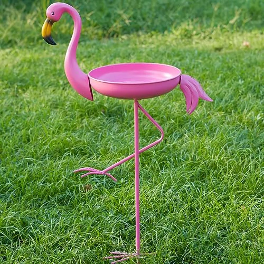 41 in Tall Flamingo Outdoor Bird Bath, Metal Bird Bath Bowl, Bird Feeder or Drinker Plate with Metal Stake, Home Garden Lawn Ya
41 in Tall Flamingo Outdoor Bird Bath, Metal Bird Bath Bowl, Bird Feeder or Drinker Plate with Metal Stake, Home Garden Lawn Ya