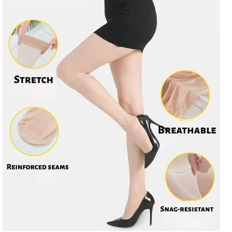 Women Mid-Thigh Stockings Ultra-Thin Summer Calf-Length Stockings Sheer Crystal Stockings Knee-High, Anti-Slip Run-Resistant Nud
Women Mid-Thigh Stockings Ultra-Thin Summer Calf-Length Stockings Sheer Crystal Stockings Knee-High, Anti-Slip Run-Resistant Nud