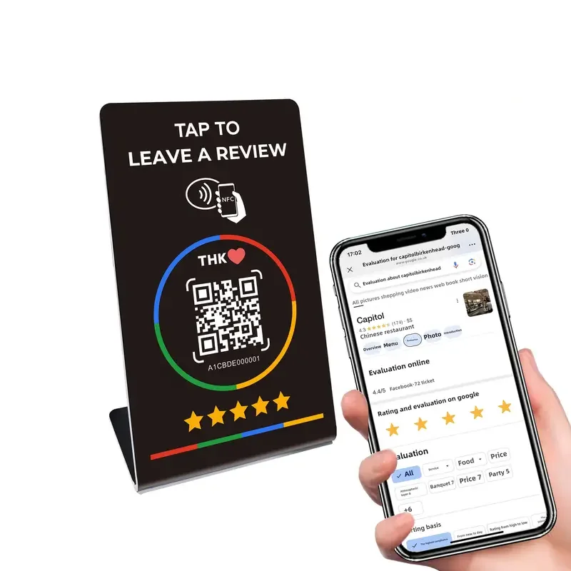 1PCS 13.56mhz Nfc 215 programmable QR code Google Review Card Nfc For Google Comment Review Tap Cards
1PCS 13.56mhz Nfc 215 programmable QR code Google Review Card Nfc For Google Comment Review Tap Cards
