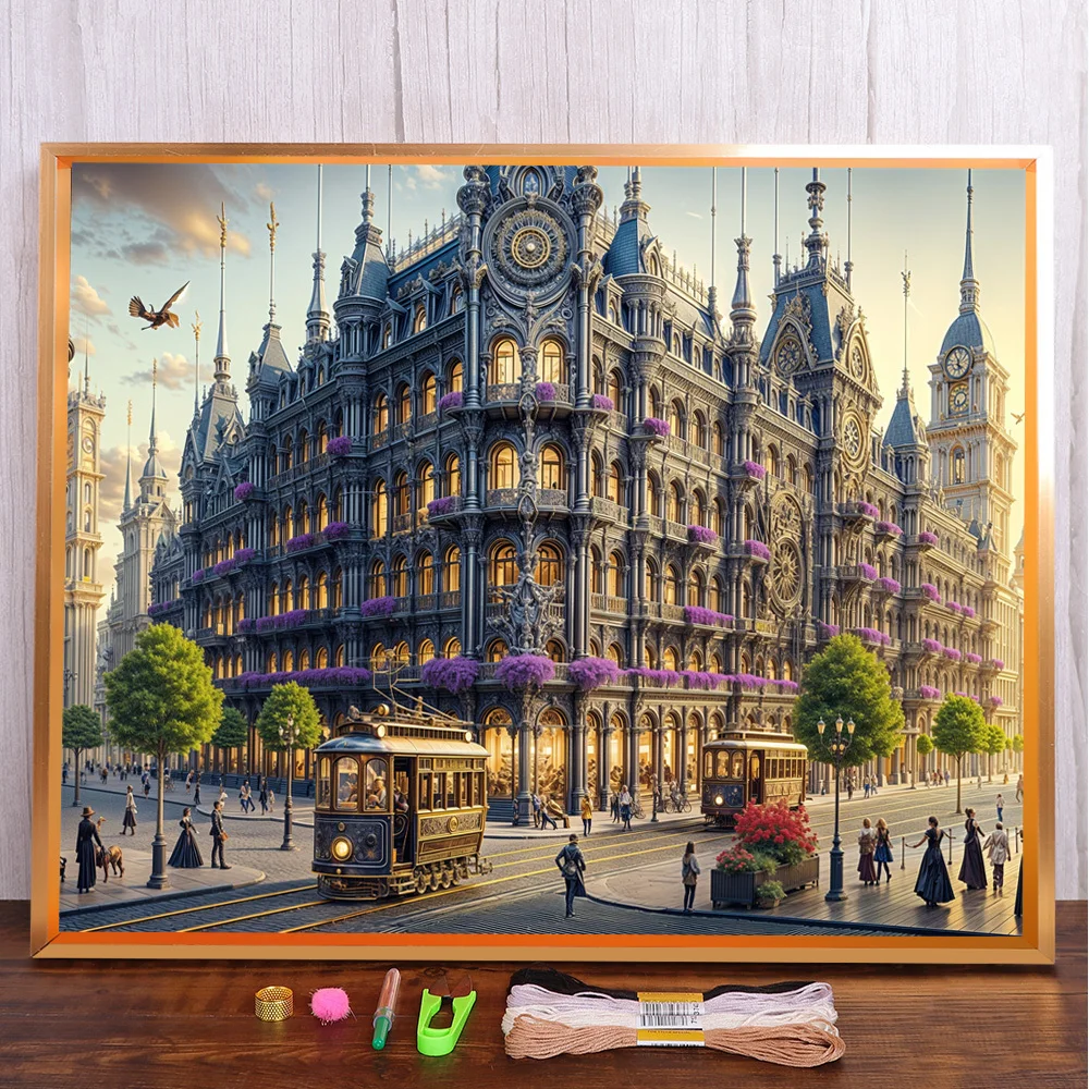Landscape City Street Printed Canvas Cross-Stitch Set Embroidery Hobby Needlework Handmade Handicraft Counted Wholesale Package
Landscape City Street Printed Canvas Cross-Stitch Set Embroidery Hobby Needlework Handmade Handicraft Counted Wholesale Package