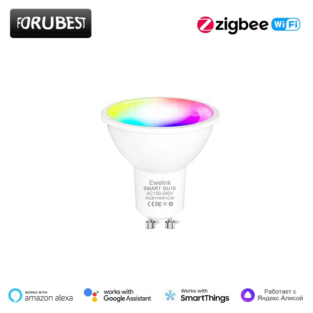 GU10 LED Lamp Zigbee Wifi Smart Spotlight Lampara 5W 110V 220V RGB+C+W Dimmable Light Bulb Works With Ewelink Alexa Google Alice
GU10 LED Lamp Zigbee Wifi Smart Spotlight Lampara 5W 110V 220V RGB+C+W Dimmable Light Bulb Works With Ewelink Alexa Google Alice