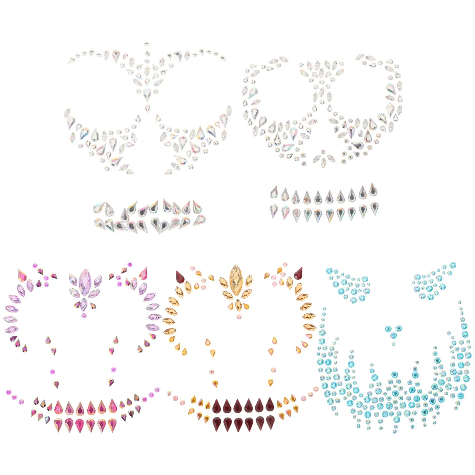 5 Sets Face Gems Stickers Resin Drill 5# 20# 21# 22# 28# Halloween Bride Body Jewels Costume Accessories Stick On Rhinestones
5 Sets Face Gems Stickers Resin Drill 5# 20# 21# 22# 28# Halloween Bride Body Jewels Costume Accessories Stick On Rhinestones
