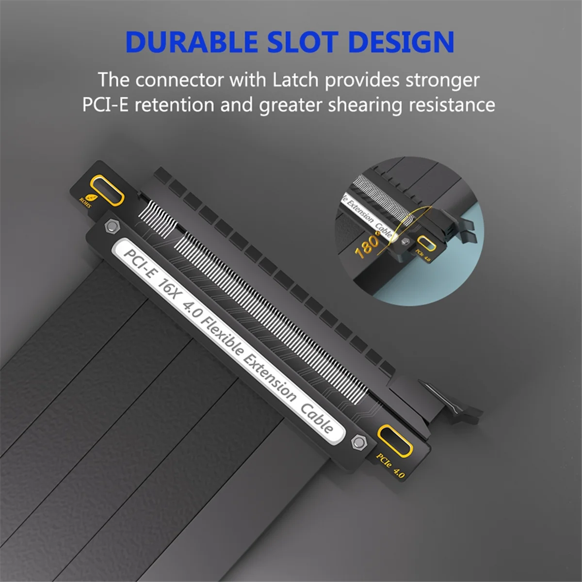 PCIE 4.0 16X Extension Cable High Speed GPU Riser Cable with PCI Express Port for GPU Extension Cable 30cm 180 Degree G
PCIE 4.0 16X Extension Cable High Speed GPU Riser Cable with PCI Express Port for GPU Extension Cable 30cm 180 Degree G
