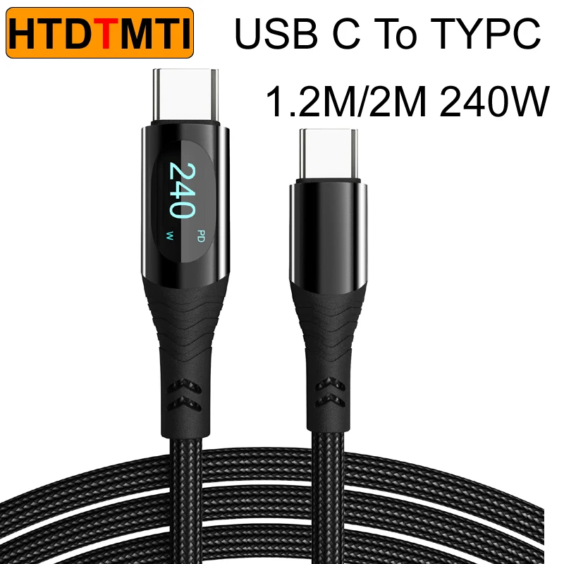 1.2M/2M 66W/100W/240W Nylon USB A Type C Cable PD 3.1 LED Fast Charging Charger Wire For Macbook Pro Xiaomi Samsung Laptop Cord
1.2M/2M 66W/100W/240W Nylon USB A Type C Cable PD 3.1 LED Fast Charging Charger Wire For Macbook Pro Xiaomi Samsung Laptop Cord