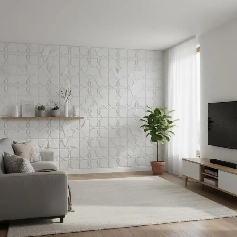 Mattet White Three-Dimensional Wall Siding 11.81x11.81 in For Living Room Bedroom Gaming Room 32 Sq.Ft Coverage PVC Modern Art Minimalist Floral Tiles Interior Decorative Paneling 33-Pack Ceiling Decoration Accessory
Mattet White Three-Dimensional Wall Siding 11.81x11.81 in For Living Room Bedroom Gaming Room 32 Sq.Ft Coverage PVC Modern Art Minimalist Floral Tiles Interior Decorative Paneling 33-Pack Ceiling Decoration Accessory