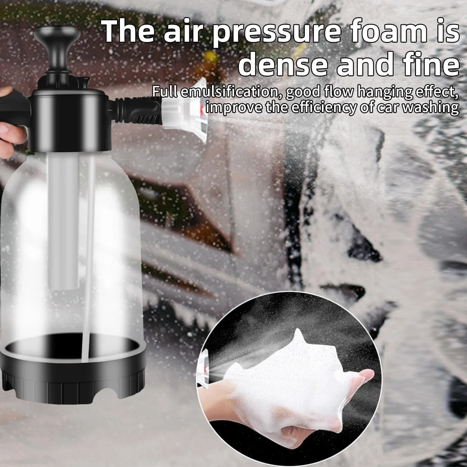 Car Wash Watering Can Hand-pressed Car Wash Foam Can Home Car 2L Flower Spray Watering Can Flower Watering Sprayer Auto Parts 
Car Wash Watering Can Hand-pressed Car Wash Foam Can Home Car 2L Flower Spray Watering Can Flower Watering Sprayer Auto Parts
