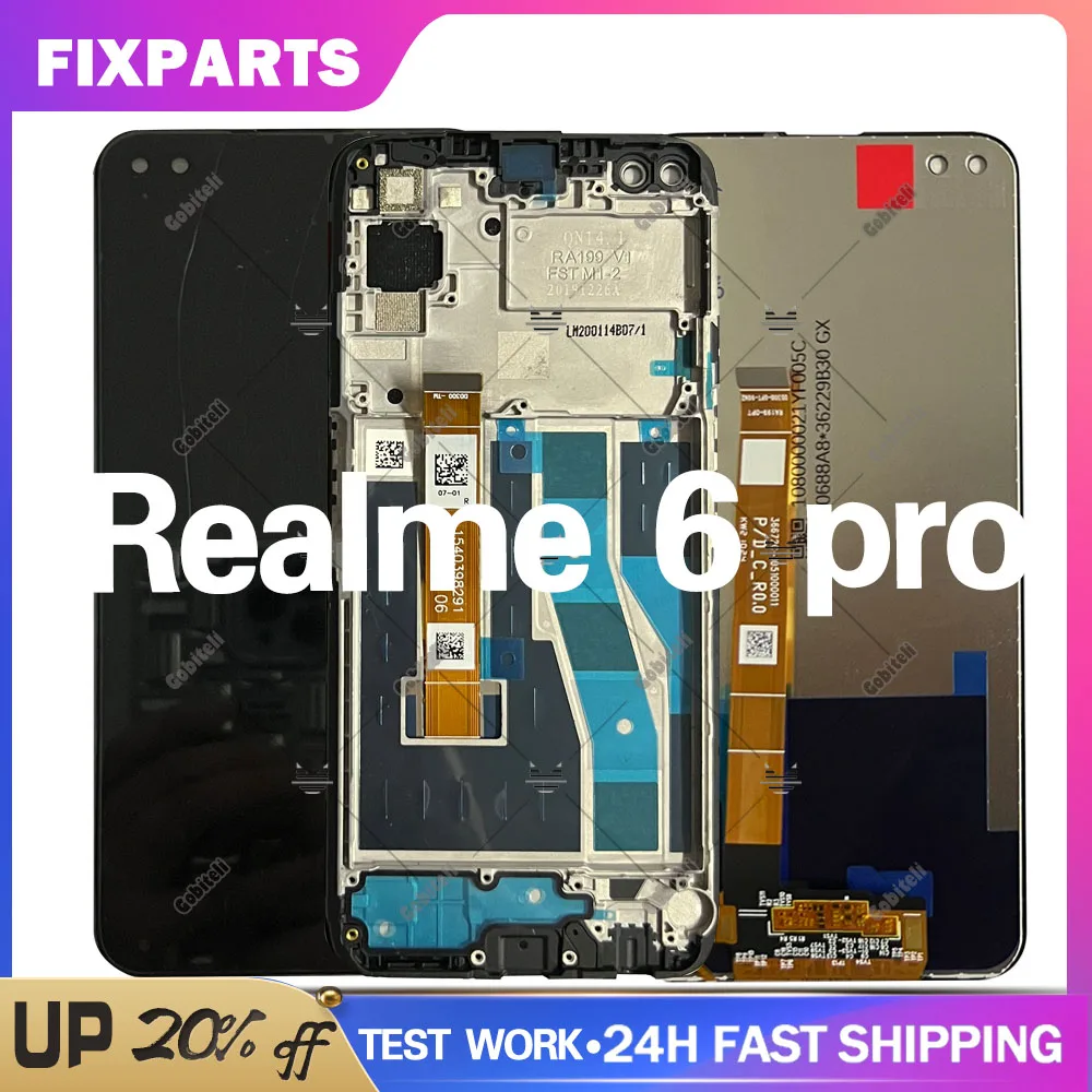 ЖК-дисплей для Oppo Realme 6 Pro/6Pro/RMX2061/RMX2063, дисплей с сенсорным дигитайзером, экран для Realme6 Pro, детали дисплея с рамкой, протестирован
ЖК-дисплей для Oppo Realme 6 Pro/6Pro/RMX2061/RMX2063, дисплей с сенсорным дигитайзером, экран для Realme6 Pro, детали дисплея с рамкой, протестирован