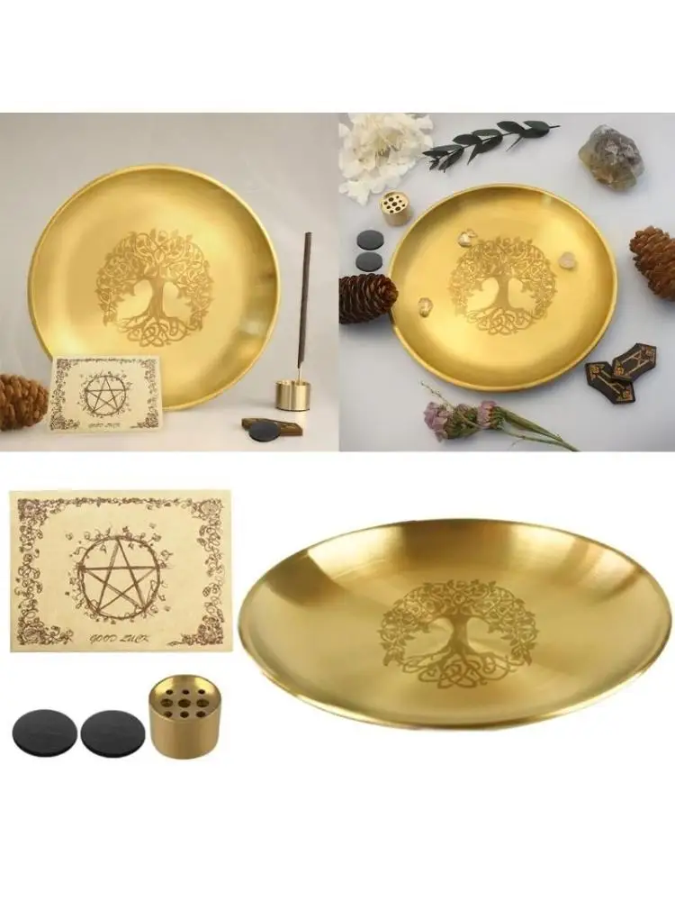 652F Altar Tree Pattern Plate Candlestick Tray Decorative Plate Incenses Burners
652F Altar Tree Pattern Plate Candlestick Tray Decorative Plate Incenses Burners