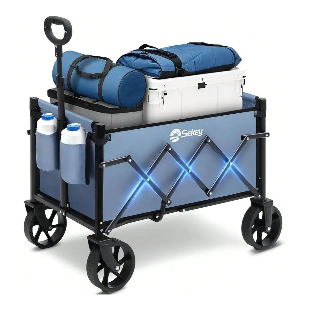 Cart With Wheels With 220LBS Capacity, Heavy Duty Wagon Carts Foldable With Drink Holders, Lightweight Utility Portable Cart Gr
Cart With Wheels With 220LBS Capacity, Heavy Duty Wagon Carts Foldable With Drink Holders, Lightweight Utility Portable Cart Gr