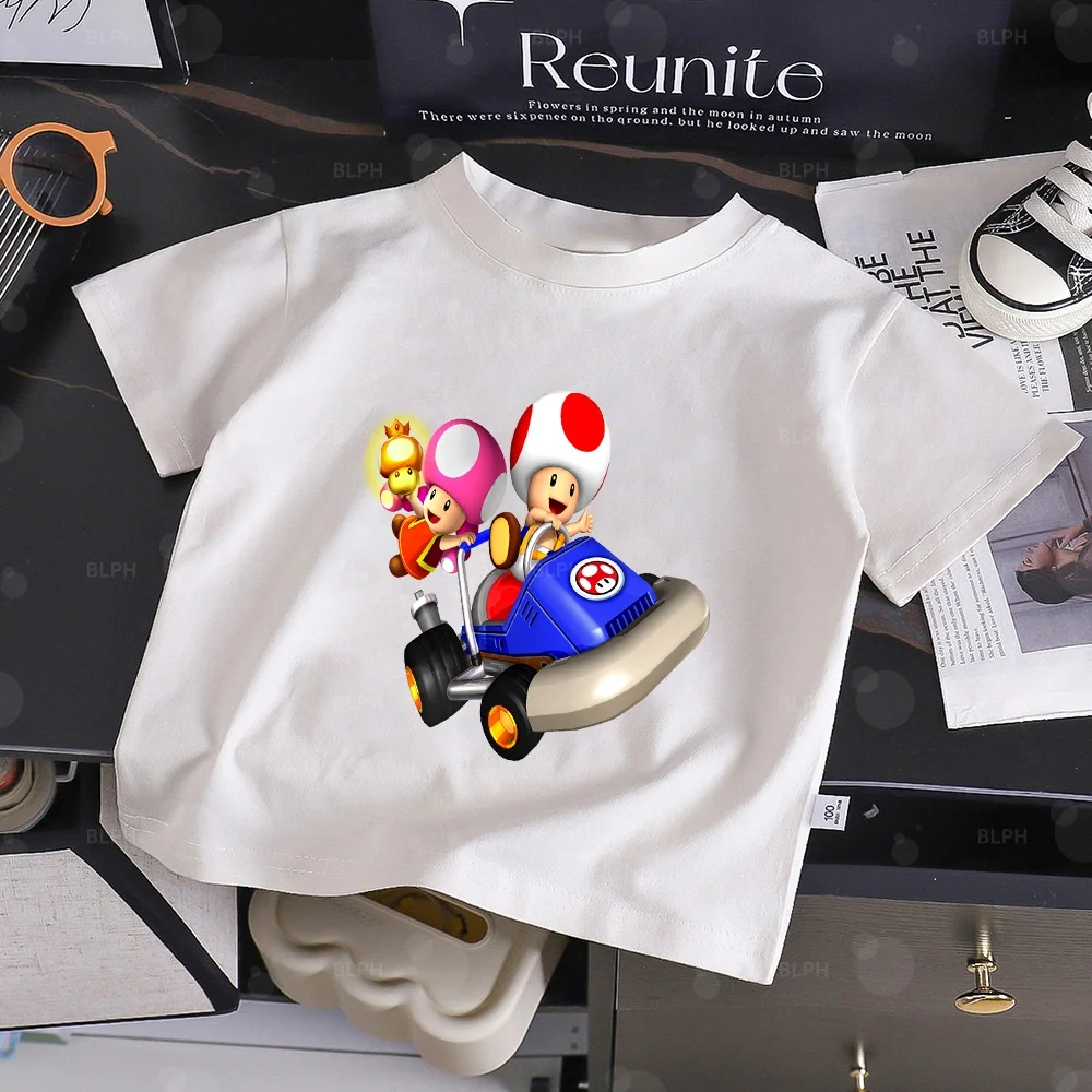 Kids Cute Mario Toad Print T Shirt Soft Cotton Casual Short Sleeve Tops for Boys Girls Summer Comfortable Children Tee
Kids Cute Mario Toad Print T Shirt Soft Cotton Casual Short Sleeve Tops for Boys Girls Summer Comfortable Children Tee