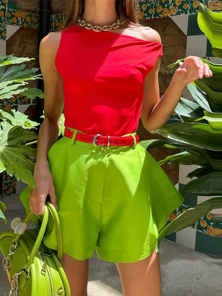 High Waist Shorts Women Casual Solid Loose Flare Mini Pants 2025 Spring Summer Fashion Silk Lady Streetwear All-match Short Pant 
High Waist Shorts Women Casual Solid Loose Flare Mini Pants 2025 Spring Summer Fashion Silk Lady Streetwear All-match Short Pant