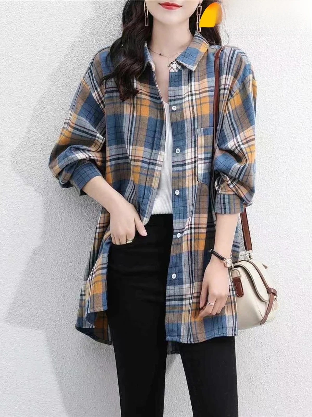 Women's Vintage Plaid Long Sve irt Pure Cotton Midi Top Spring Autumn Casual Loose Fit Button up Cardigan Sle
Women's Vintage Plaid Long Sve irt Pure Cotton Midi Top Spring Autumn Casual Loose Fit Button up Cardigan Sle