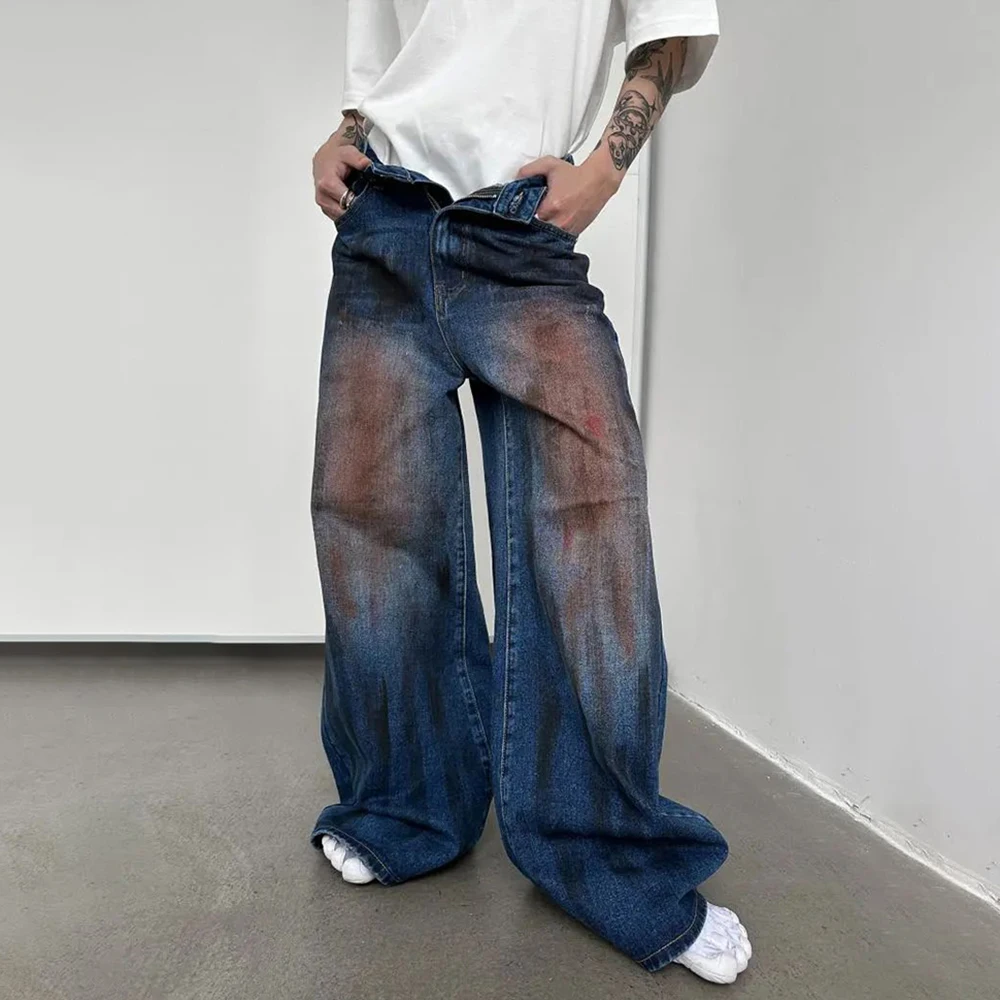 Mens autumn y2k distressed tie-dye wide-leg jeans genderless street hip-hop personality fashion trend loose casual jeans unisex
Mens autumn y2k distressed tie-dye wide-leg jeans genderless street hip-hop personality fashion trend loose casual jeans unisex