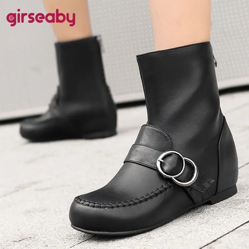 Girseaby Ретро Винтажные женские сапоги до середины икры с круглым носком 3,5 см, увеличенный каблук, молния, пряжка ремня, большой размер 43, 44, 45, повседневная осень
Girseaby Ретро Винтажные женские сапоги до середины икры с круглым носком 3,5 см, увеличенный каблук, молния, пряжка ремня, большой размер 43, 44, 45, повседневная осень