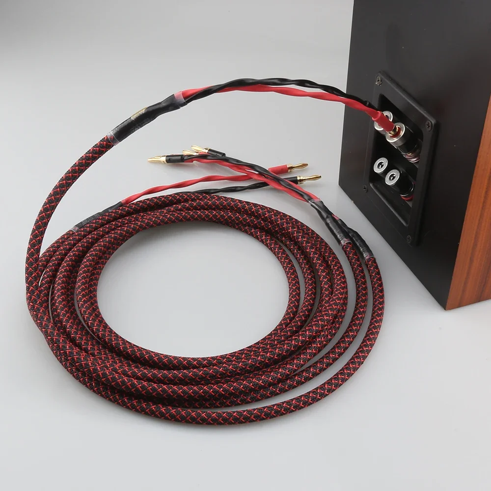 Audiocrast SP11 HIFI Speaker Cable 1 Pair OFC audio cord HI-FI high-end amplifier speaker cable Banana plug wire
Audiocrast SP11 HIFI Speaker Cable 1 Pair OFC audio cord HI-FI high-end amplifier speaker cable Banana plug wire