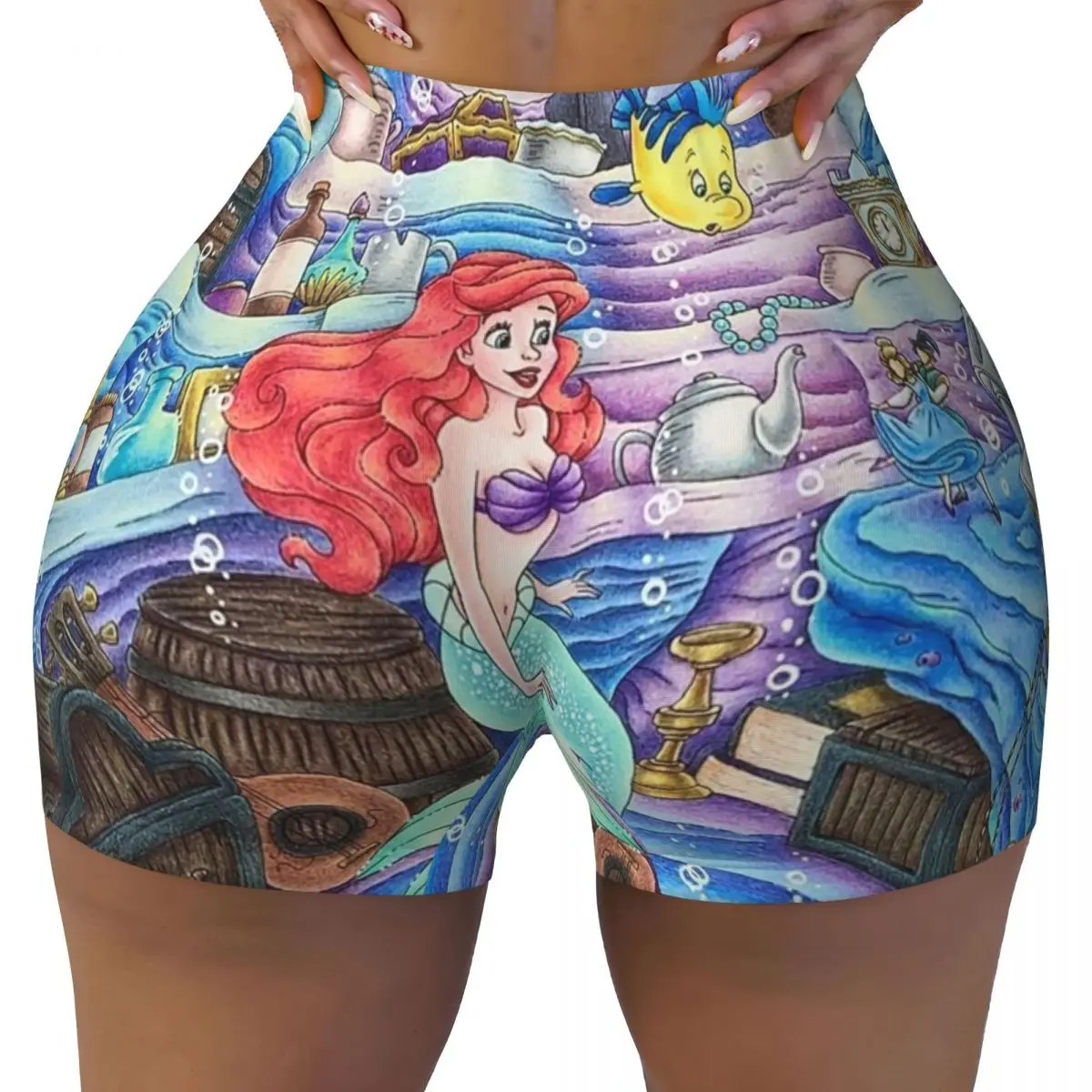 Custom Cartoon Mermaid Princess Workout Shorts Women Gym Volleyball Biker Yoga Shorts
Custom Cartoon Mermaid Princess Workout Shorts Women Gym Volleyball Biker Yoga Shorts