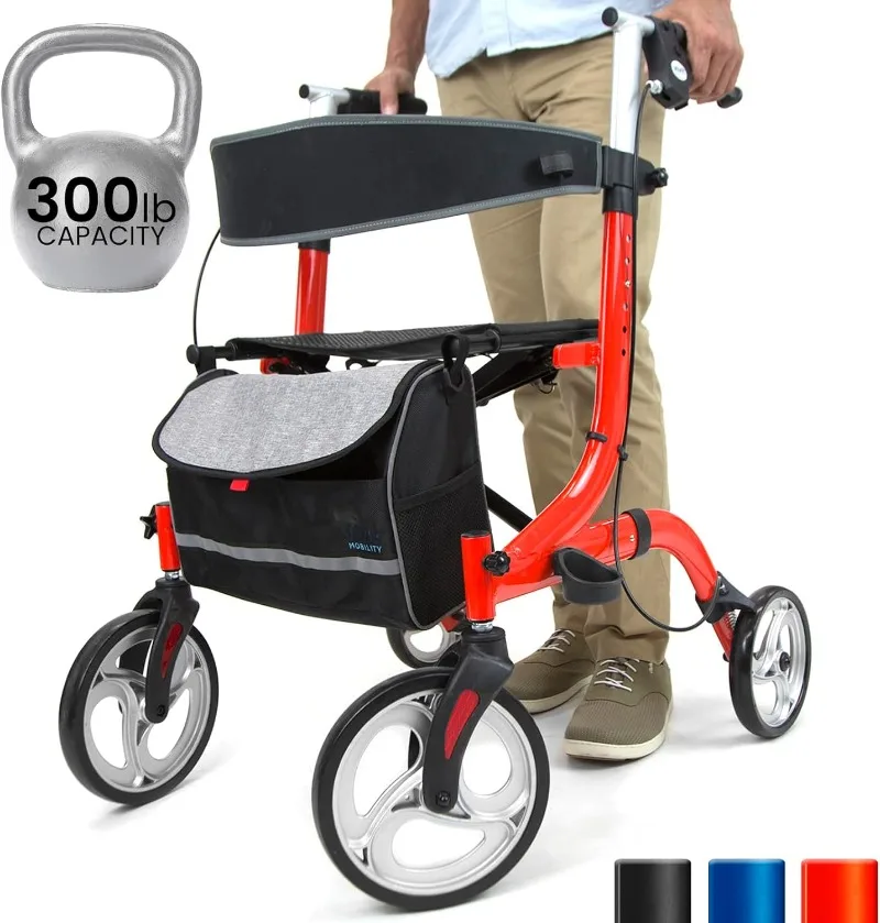 Rollator Walker with Seat - Senior Easy Drive Folding Frame, Lightweight, Foldable, with Basket Support - Comfort
Rollator Walker with Seat - Senior Easy Drive Folding Frame, Lightweight, Foldable, with Basket Support - Comfort