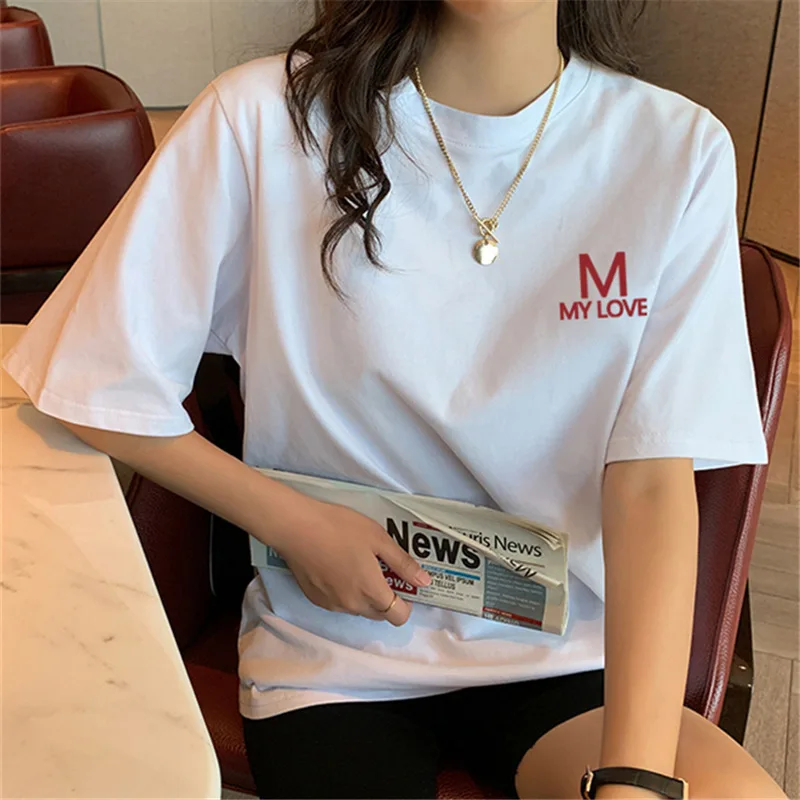 2024 Summer Hot Sale Short Sleeve T-shirt Female Pure Cotton Loose Korean Version of ins Women's With Cartoon Print T-shirt Top
2024 Summer Hot Sale Short Sleeve T-shirt Female Pure Cotton Loose Korean Version of ins Women's With Cartoon Print T-shirt Top