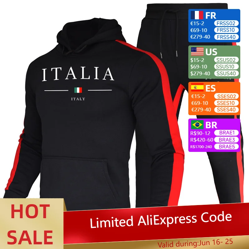 Italy Trend Man Hooded Sweatshirt Jogger Pants High Quality Hooded Longsleevd Sportswear Autumn Winter Casual Sport Jogging Suit
Italy Trend Man Hooded Sweatshirt Jogger Pants High Quality Hooded Longsleevd Sportswear Autumn Winter Casual Sport Jogging Suit