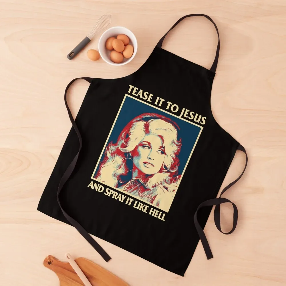 Loves Music And Retro Tease It To Jesus And Spray It Like Hell Funny Dolly Parton Vintage Photograph Apron Chef Uniform Apron
Loves Music And Retro Tease It To Jesus And Spray It Like Hell Funny Dolly Parton Vintage Photograph Apron Chef Uniform Apron