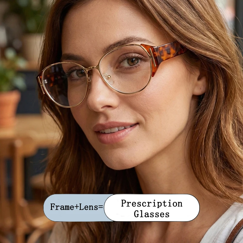 Fashion Design Women Alloy Ellipse Frame Photochromic Prescription Glasses Anti Blue Light Hyperopia Myopia Astigmatism Eyewear
Fashion Design Women Alloy Ellipse Frame Photochromic Prescription Glasses Anti Blue Light Hyperopia Myopia Astigmatism Eyewear