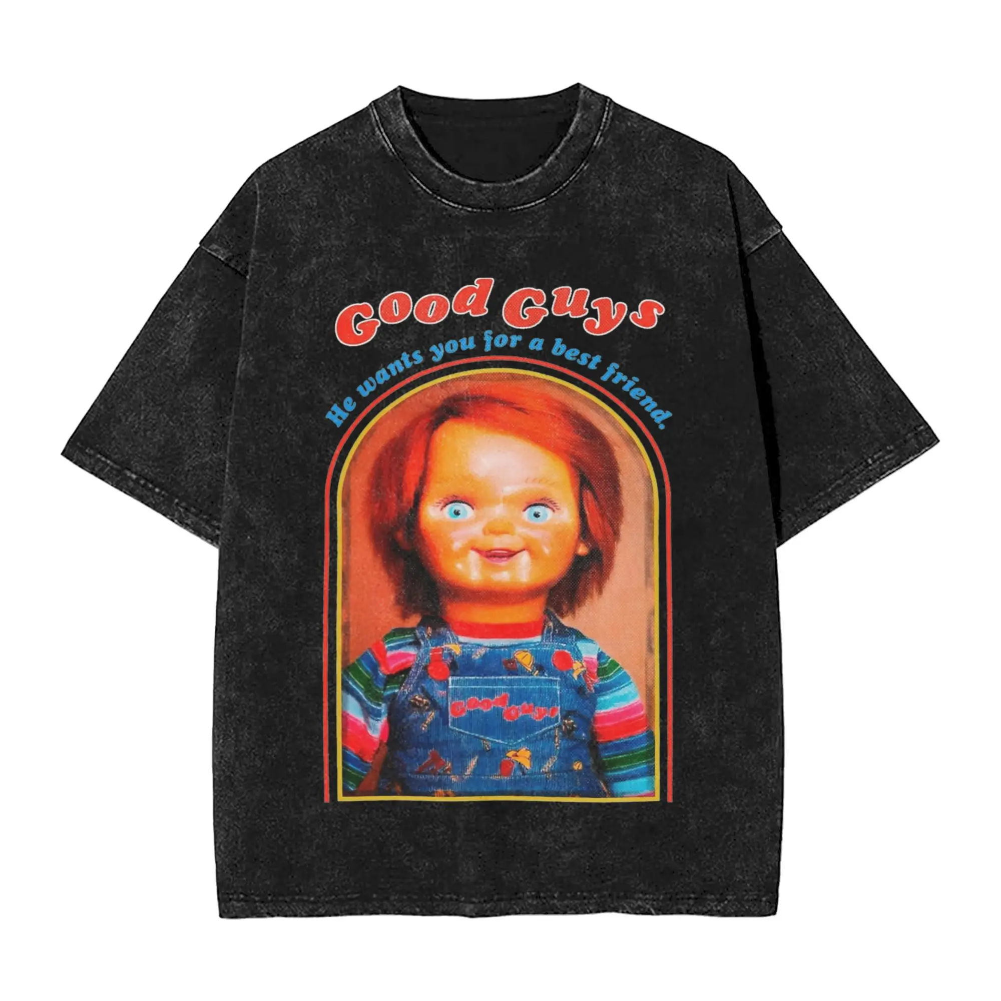 Chuckys Retro Movies Washed T-Shirt Men Streetwear Casual T-Shirts Summer O Neck Hip Hop Tees Print Oversized Tops
Chuckys Retro Movies Washed T-Shirt Men Streetwear Casual T-Shirts Summer O Neck Hip Hop Tees Print Oversized Tops