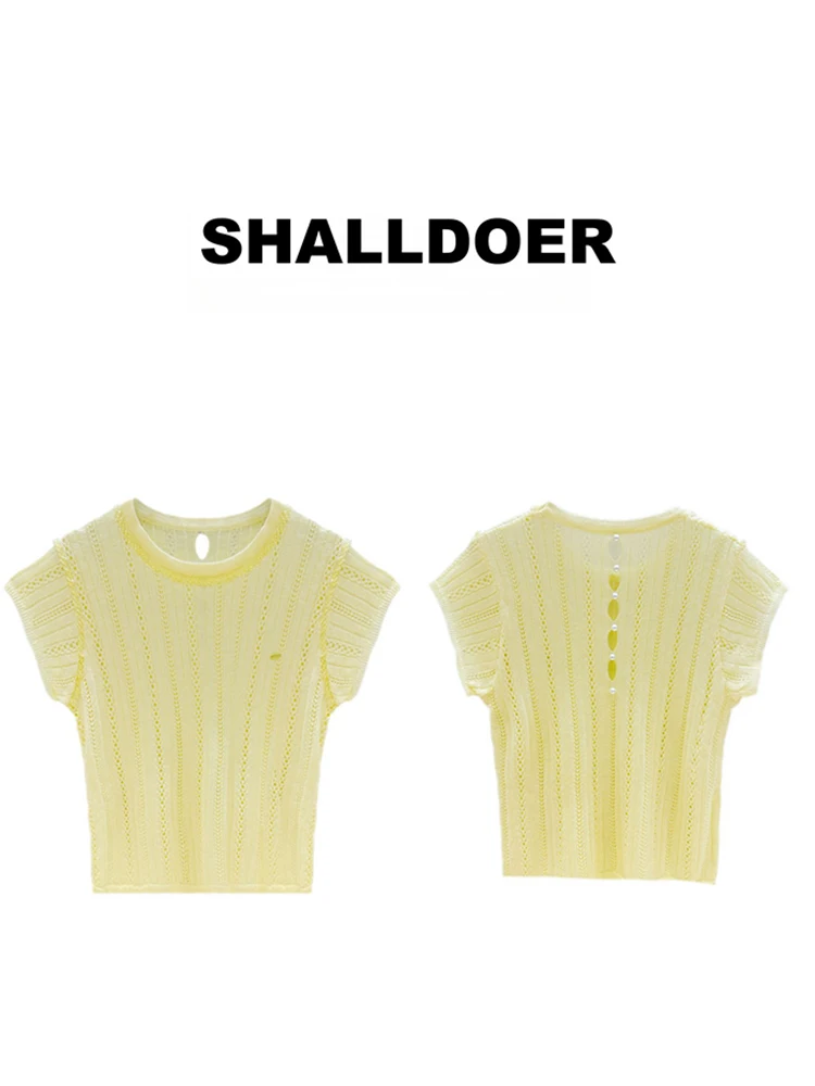Fashionable Soft Style Yellow round Neck Short Sleeve Knitted Sweater Women's Summer New Style Elegant Versatile Slimming Top
Fashionable Soft Style Yellow round Neck Short Sleeve Knitted Sweater Women's Summer New Style Elegant Versatile Slimming Top