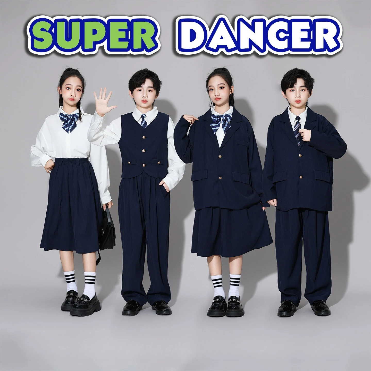 Teen Boys Girls Preppy School Uniform Suit Children British Style Blazer Vest Shirt Tie Skirt Pants for Daily Wear Choir Party
Teen Boys Girls Preppy School Uniform Suit Children British Style Blazer Vest Shirt Tie Skirt Pants for Daily Wear Choir Party