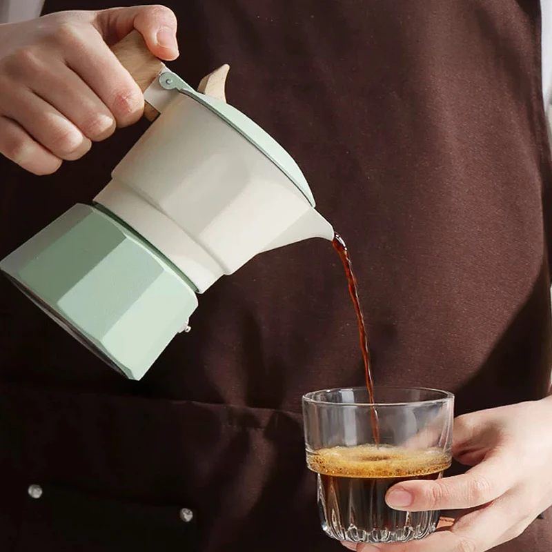 Portable Hand Brew Moka Pot Perfect Coffee Maker Wooden Handle,Reusable Filter,Manual Operation for Home Octagonal Design
Portable Hand Brew Moka Pot Perfect Coffee Maker Wooden Handle,Reusable Filter,Manual Operation for Home Octagonal Design