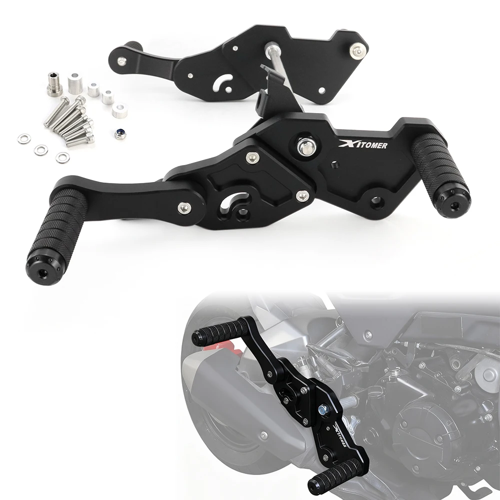 For Honda Grom 125 MSX 125 2013-2026 Motorcycle Rearsets Rear Footrests Subcage Crash Cage Passenger Peg Guard Stunt Protection