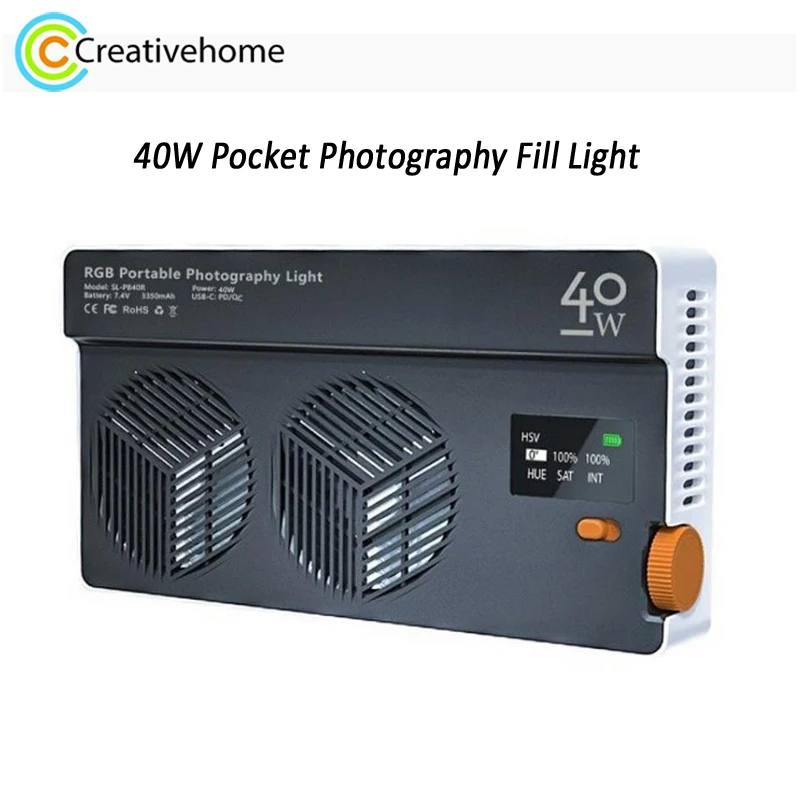 PB40R 40W 248 LEDs RGB Pocket Light Video Photography Camera Fill Light with Cooling System, 2500K-9000K, 3350mAh Battery Type-C
PB40R 40W 248 LEDs RGB Pocket Light Video Photography Camera Fill Light with Cooling System, 2500K-9000K, 3350mAh Battery Type-C