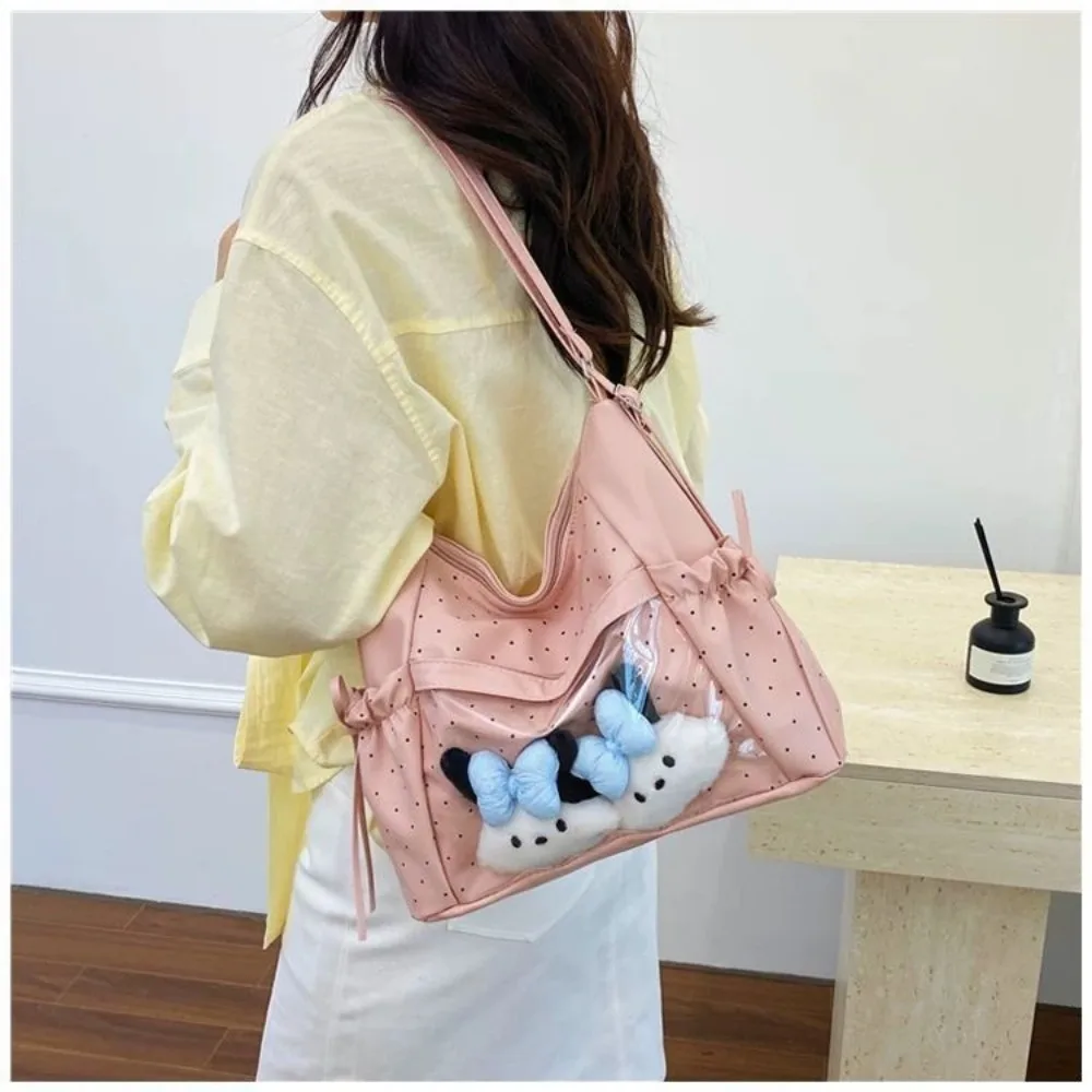 New Commuting Casual Shoulder Bag Women's Simple Polka Dot Tote Bag Fashionable Backpack Sweet and Cute Ulzzang Ita Bag
New Commuting Casual Shoulder Bag Women's Simple Polka Dot Tote Bag Fashionable Backpack Sweet and Cute Ulzzang Ita Bag