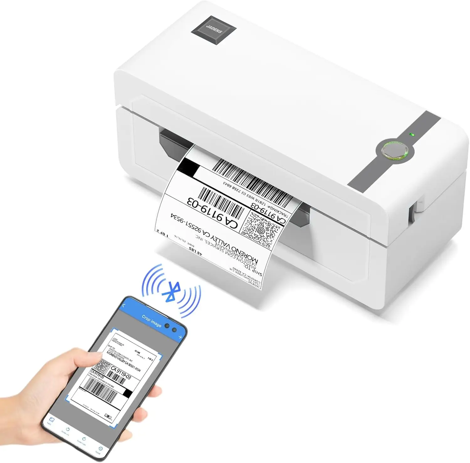 Термопринтер этикеток Bluetooth, беспроводной принтер этикеток 4x6 для транспортных упаковок, поддержка Android, iOS, Mac OS и Windows
Термопринтер этикеток Bluetooth, беспроводной принтер этикеток 4x6 для транспортных упаковок, поддержка Android, iOS, Mac OS и Windows