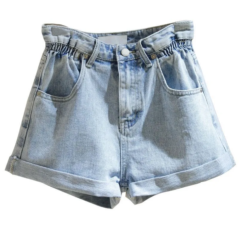 Women Summer Elastic Waist Loose Denim Shorts Summer Slimming Wide Leg A Line Jeans Short Pants
Women Summer Elastic Waist Loose Denim Shorts Summer Slimming Wide Leg A Line Jeans Short Pants