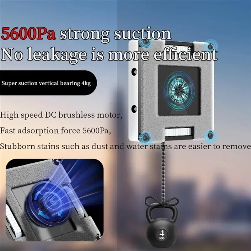 B58B-Smart Window Cleaning Robot Wet Cleaning With 5600Pa High Suction,APP Control,Portable Design,Automatic Sprinkler(US)
B58B-Smart Window Cleaning Robot Wet Cleaning With 5600Pa High Suction,APP Control,Portable Design,Automatic Sprinkler(US)