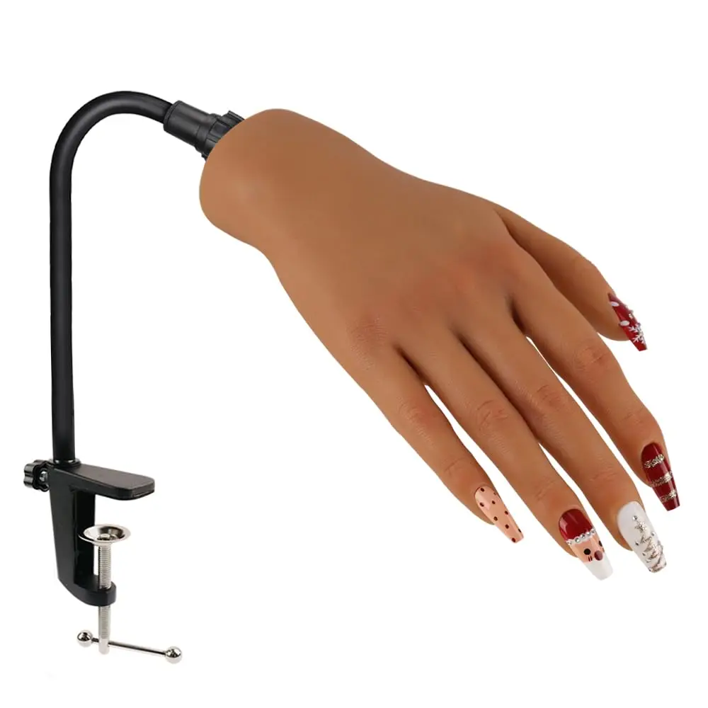 Flexible Silicone Nail Practice Hand with Stand for Acrylic and Nail Art Training
Flexible Silicone Nail Practice Hand with Stand for Acrylic and Nail Art Training