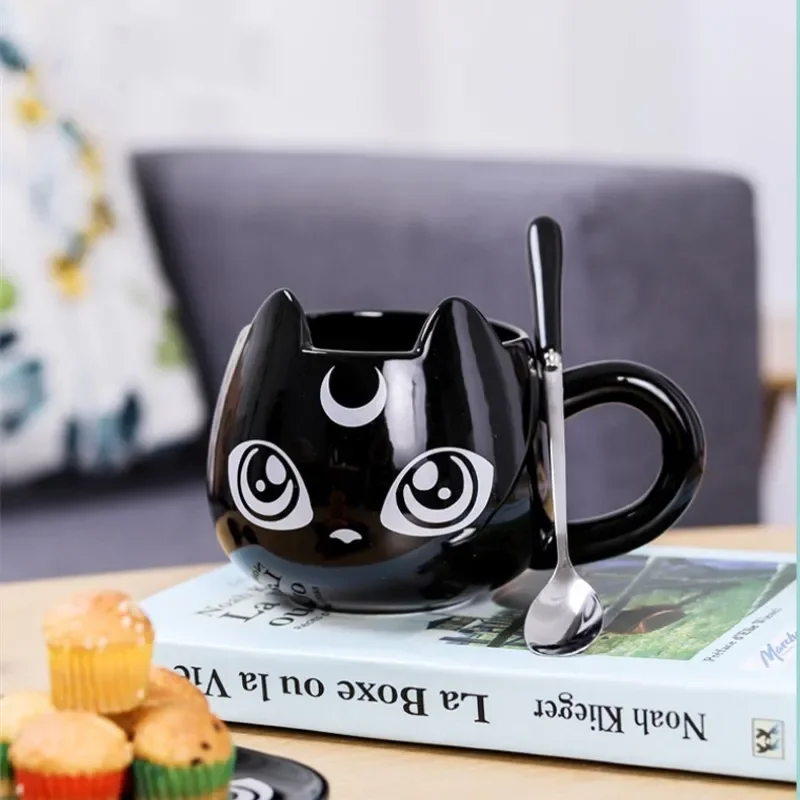 Cute Cartoon Cat Mug Breakfast Couple's Bone China Bottle with Cat Plate Spoon Crescent Cat with Big Eyes Cute Expression Cup
Cute Cartoon Cat Mug Breakfast Couple's Bone China Bottle with Cat Plate Spoon Crescent Cat with Big Eyes Cute Expression Cup