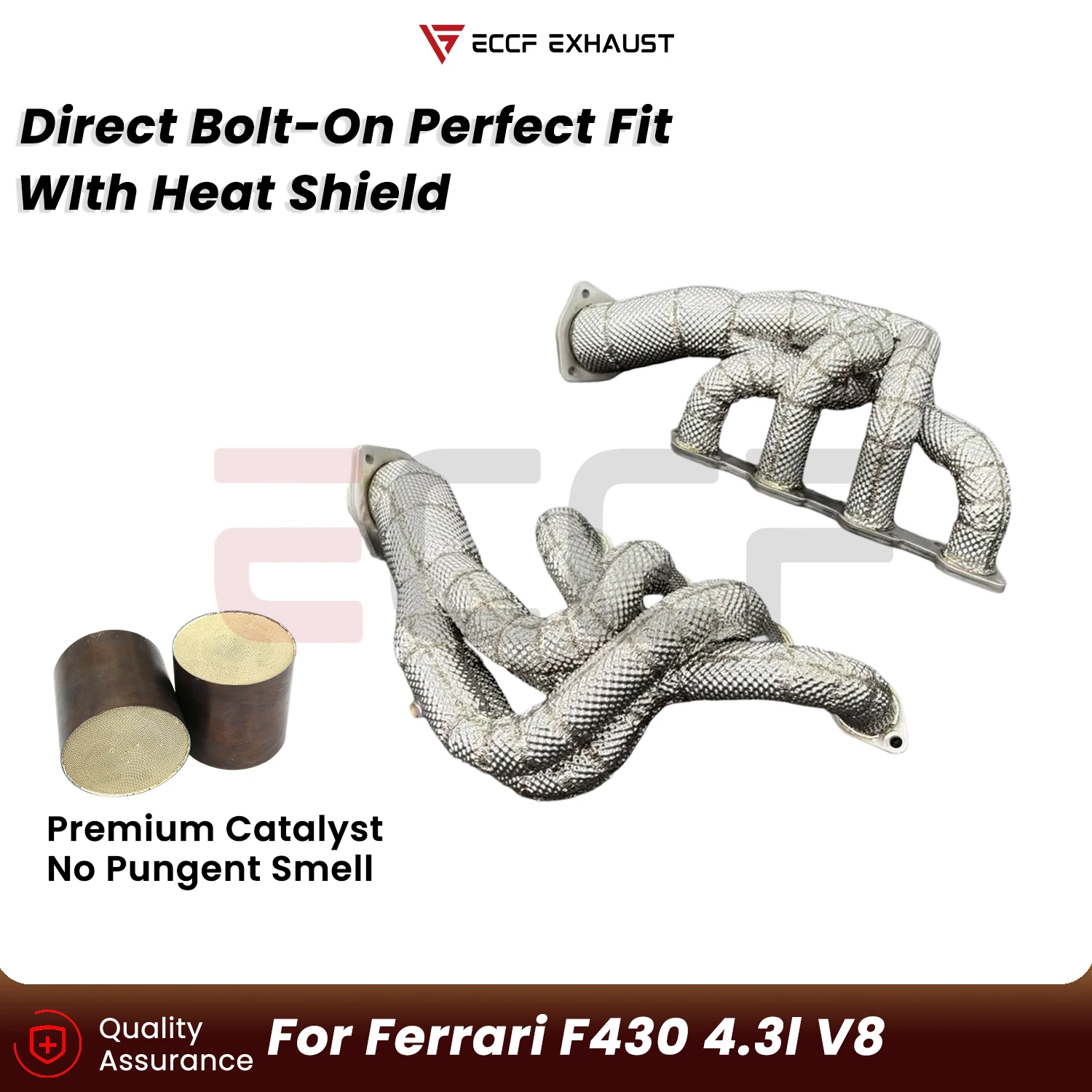 Sporty Headers With Heat Shield For Ferrari F430 4.3l V8 Plug and Play Aggressive Exhaust Sound Performance Upgrade
Sporty Headers With Heat Shield For Ferrari F430 4.3l V8 Plug and Play Aggressive Exhaust Sound Performance Upgrade