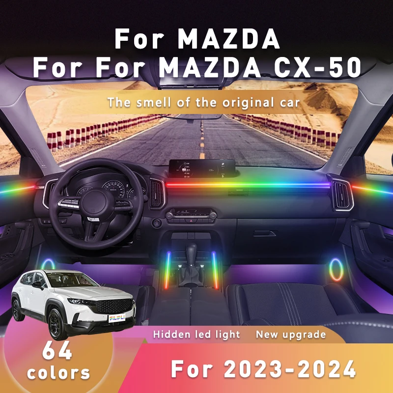 For MAZDA CX-50 DIY Smart 64 RGB Color Car Ambient Self-Adhesive Strips Simple Installation Atmosphere Car Ambient Acrylic Light
For MAZDA CX-50 DIY Smart 64 RGB Color Car Ambient Self-Adhesive Strips Simple Installation Atmosphere Car Ambient Acrylic Light