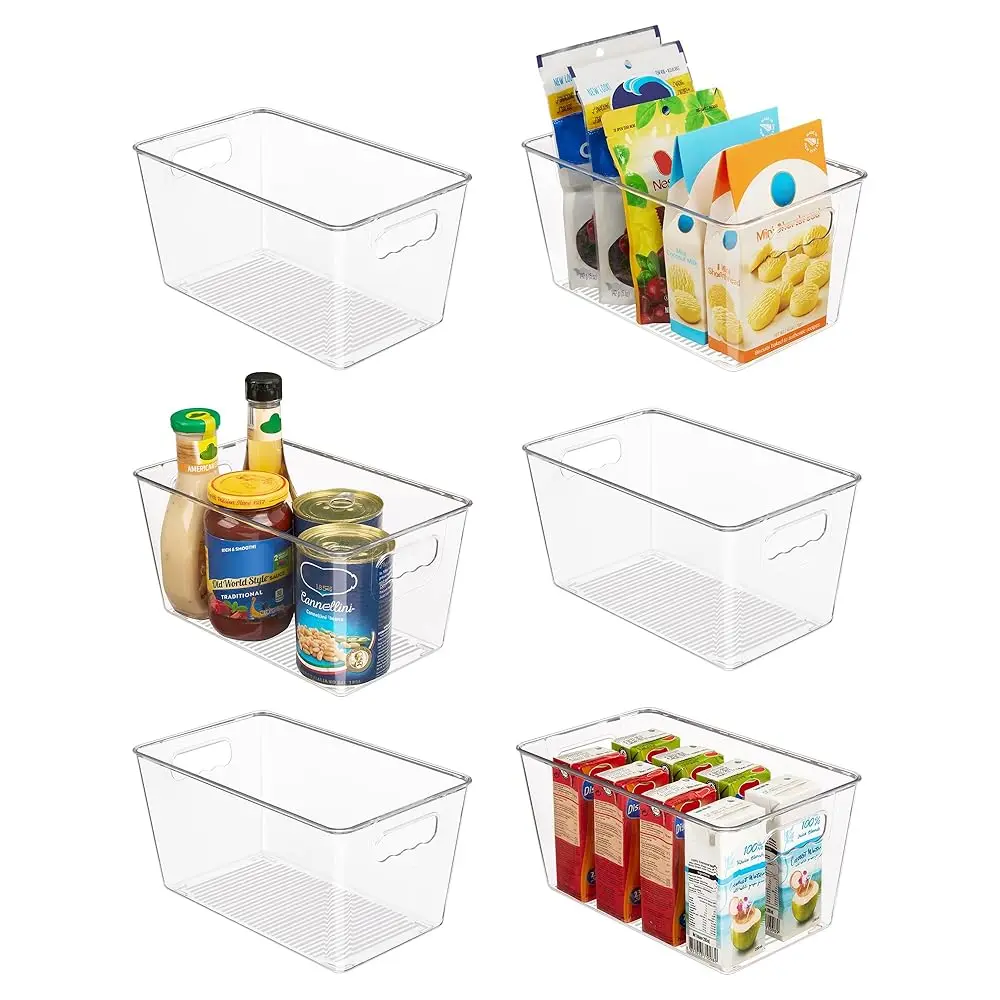 Clear Plastic Storage Bins, 6 Pcs Pantry Organizer Bins With Handle For Refrigerator, Fridge, Cabinet, Kitchen, Countertops,
Clear Plastic Storage Bins, 6 Pcs Pantry Organizer Bins With Handle For Refrigerator, Fridge, Cabinet, Kitchen, Countertops,