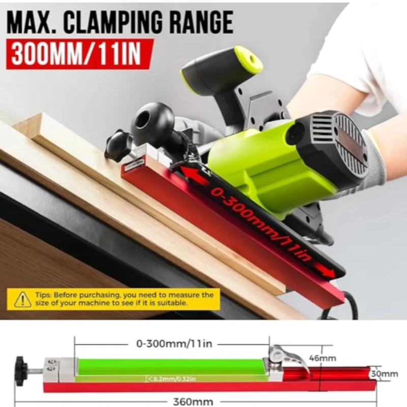 Circular Saw Guide Rail 360mm Aluminum Alloy Fence Attachment With Dual Lock Precision Adjustable Cutting Machine For 300mm Base
Circular Saw Guide Rail 360mm Aluminum Alloy Fence Attachment With Dual Lock Precision Adjustable Cutting Machine For 300mm Base