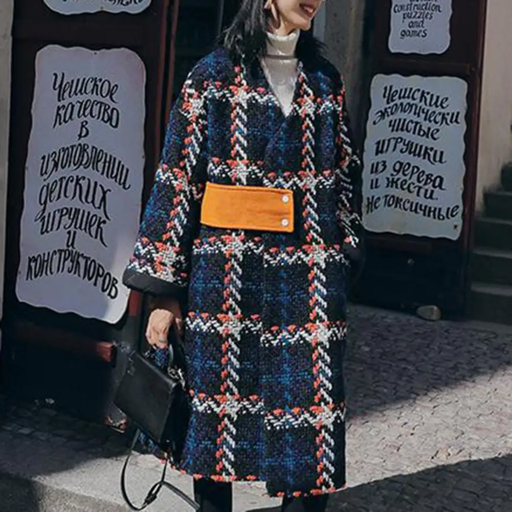 Women Cardigan Coat V Neck Single-breasted Plaid Print Warm Streetwear Vintage Coat Winter Clothing for Outdoor Female Outwear
Women Cardigan Coat V Neck Single-breasted Plaid Print Warm Streetwear Vintage Coat Winter Clothing for Outdoor Female Outwear