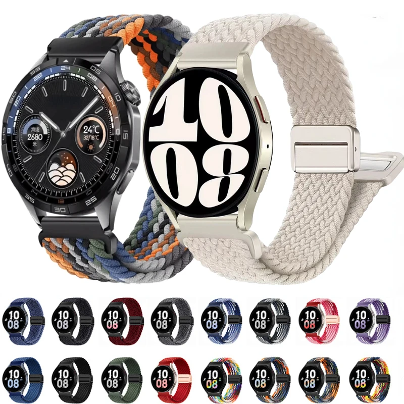 20mm 22mm Braided Loop Nylon Strap For Samsung Galaxy Watch 7 6 5 4 Amazfit GTR4 Magnetic Bracelet Huawei Watch 4/3/GT3 Pro Band
20mm 22mm Braided Loop Nylon Strap For Samsung Galaxy Watch 7 6 5 4 Amazfit GTR4 Magnetic Bracelet Huawei Watch 4/3/GT3 Pro Band