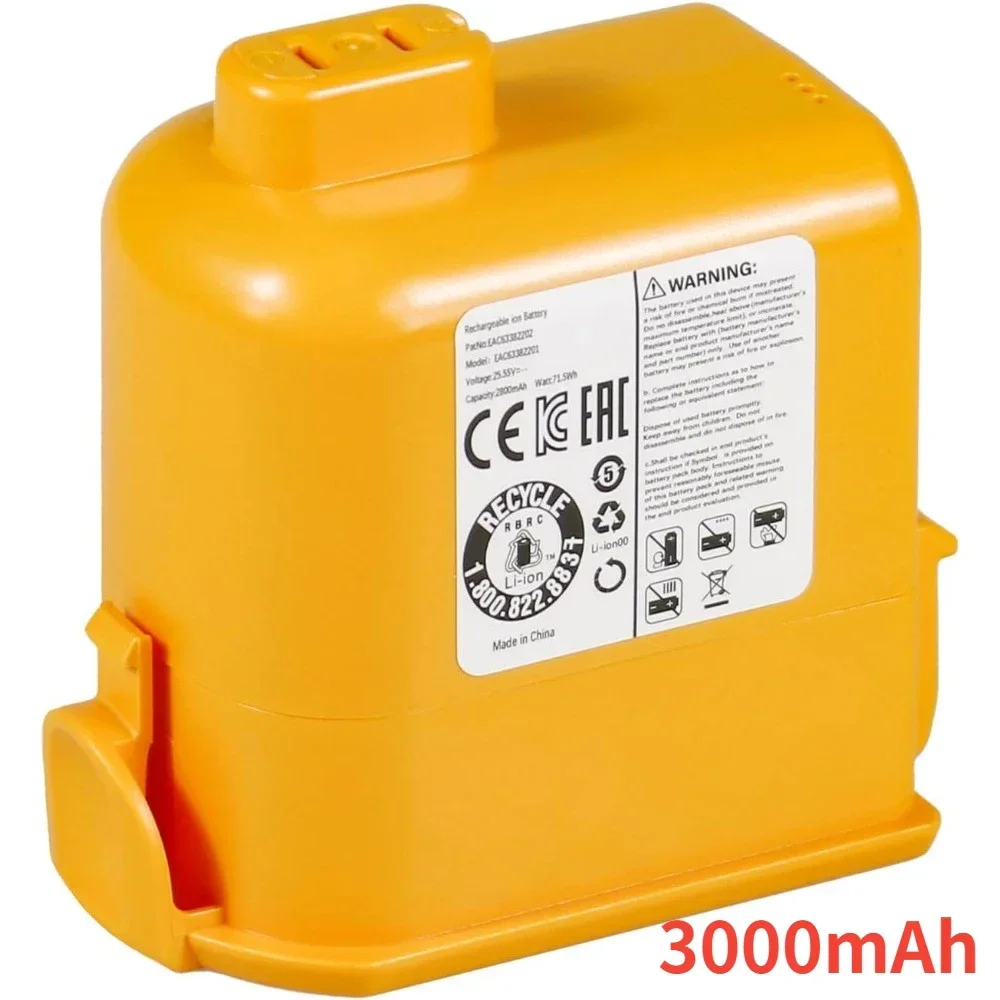 3000mAh 3500mAh Battery For LG Cord Zero A9/A9+/PLUS A905M A907GMS A9 MAX A9MASTER2X A958/SK/SA Series EAC63758601 EAC63382208
3000mAh 3500mAh Battery For LG Cord Zero A9/A9+/PLUS A905M A907GMS A9 MAX A9MASTER2X A958/SK/SA Series EAC63758601 EAC63382208
