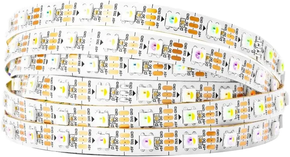 RGBW SK6812 4-цветная адресная светодиодная лента 16,4 фута 60/контактный 300 светодиодов DC5V IP30 белая печатная плата
RGBW SK6812 4-цветная адресная светодиодная лента 16,4 фута 60/контактный 300 светодиодов DC5V IP30 белая печатная плата